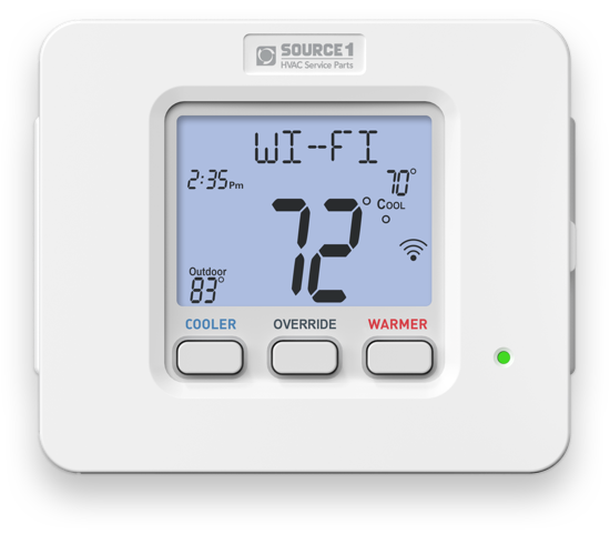 Source-1 TBSU32HP7S 24 VAC LX Series 4 Calor/2 Calor Frío/Frío/Bomba de  Calor Termostato Digital Comercial/Control de Humedad W